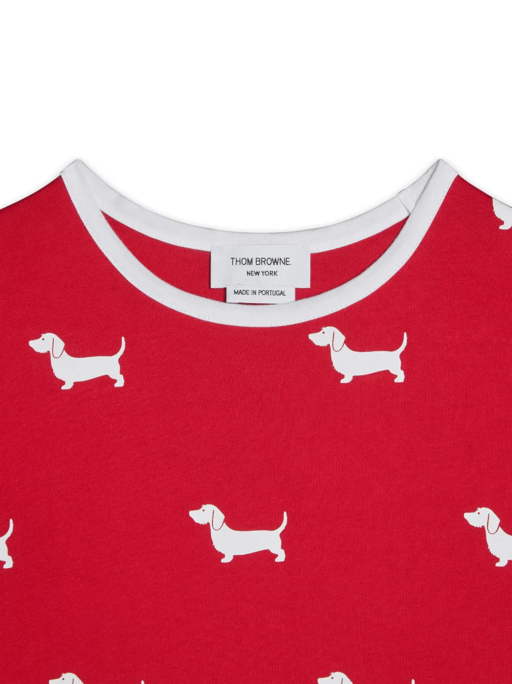 Thom Browne Kids T-shirt met Hector-print Rood