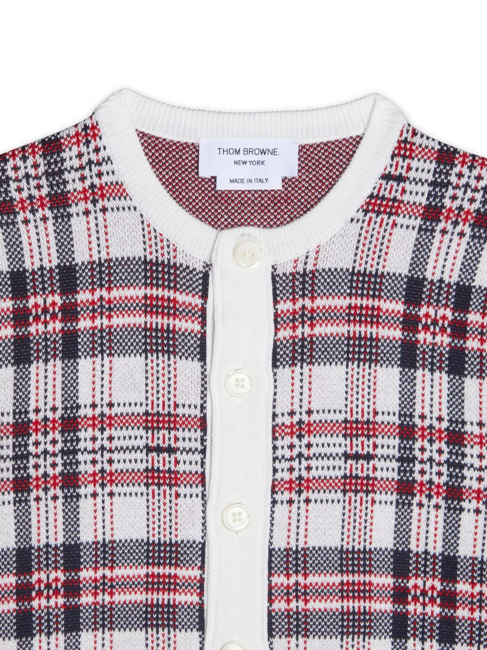Thom Browne Kids Fair Isle gebreid vest Wit
