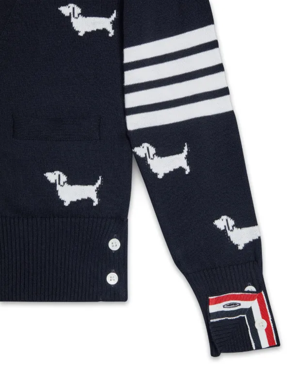 Thom Browne Kids Hector Cardigan | Blue | FARFETCH