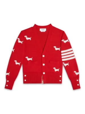 Thom Browne Kids バイカラー カーディガン | グレー | FARFETCH JP
