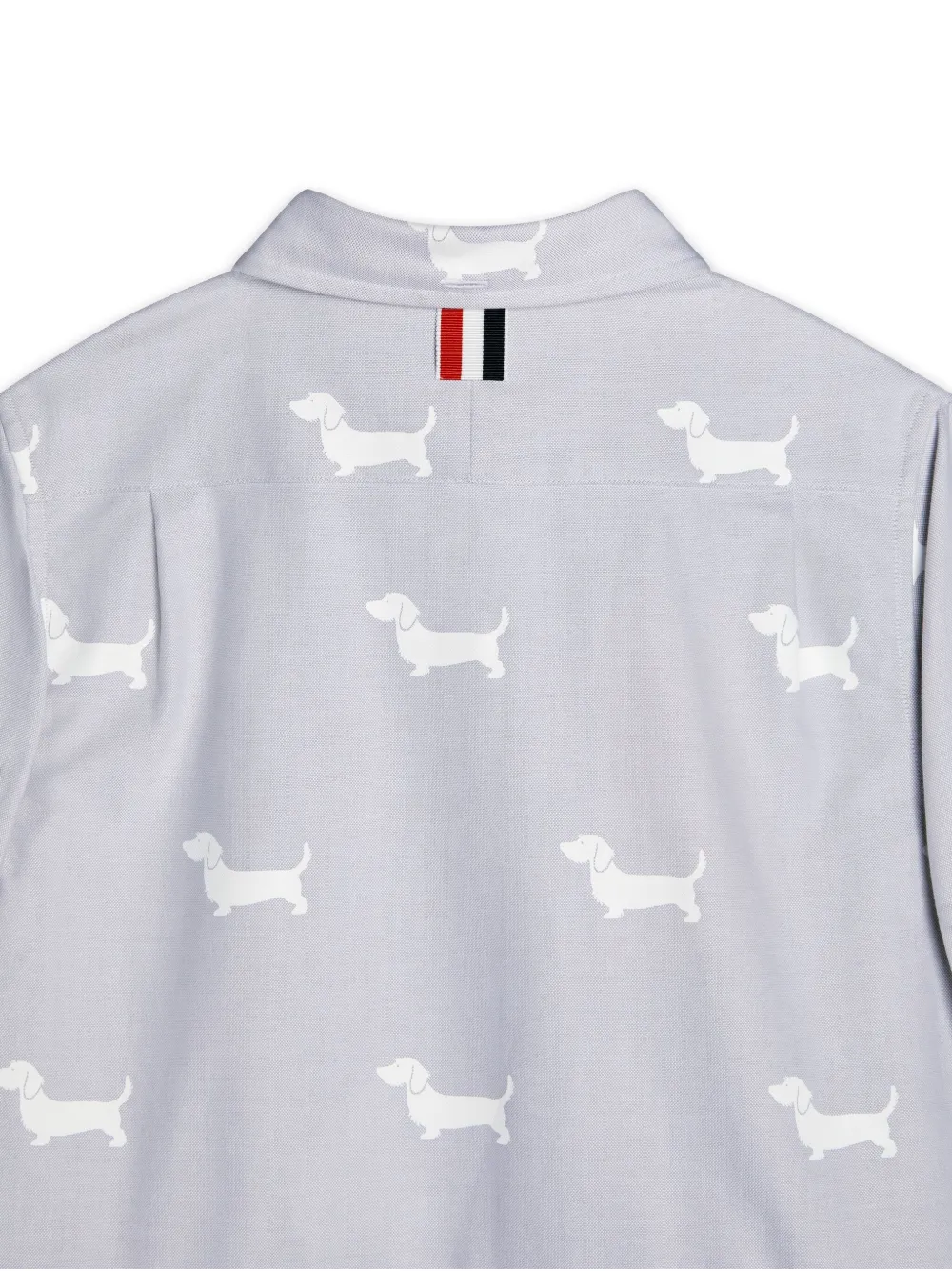 Thom Browne Kids Geplooid shirt met grafische print Grijs