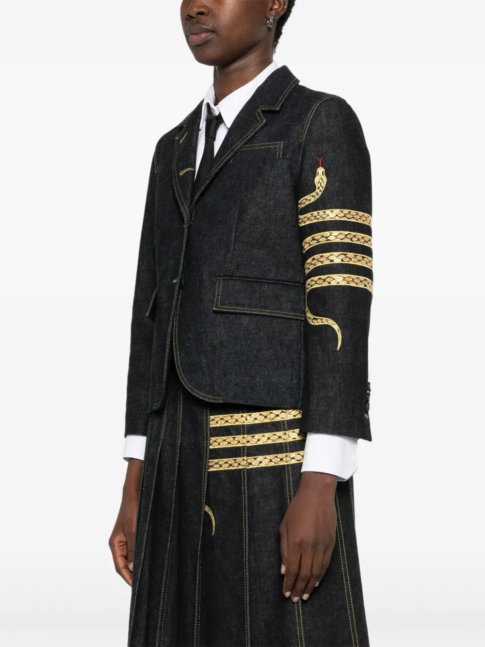 Thom Browne Denim blazer Blauw