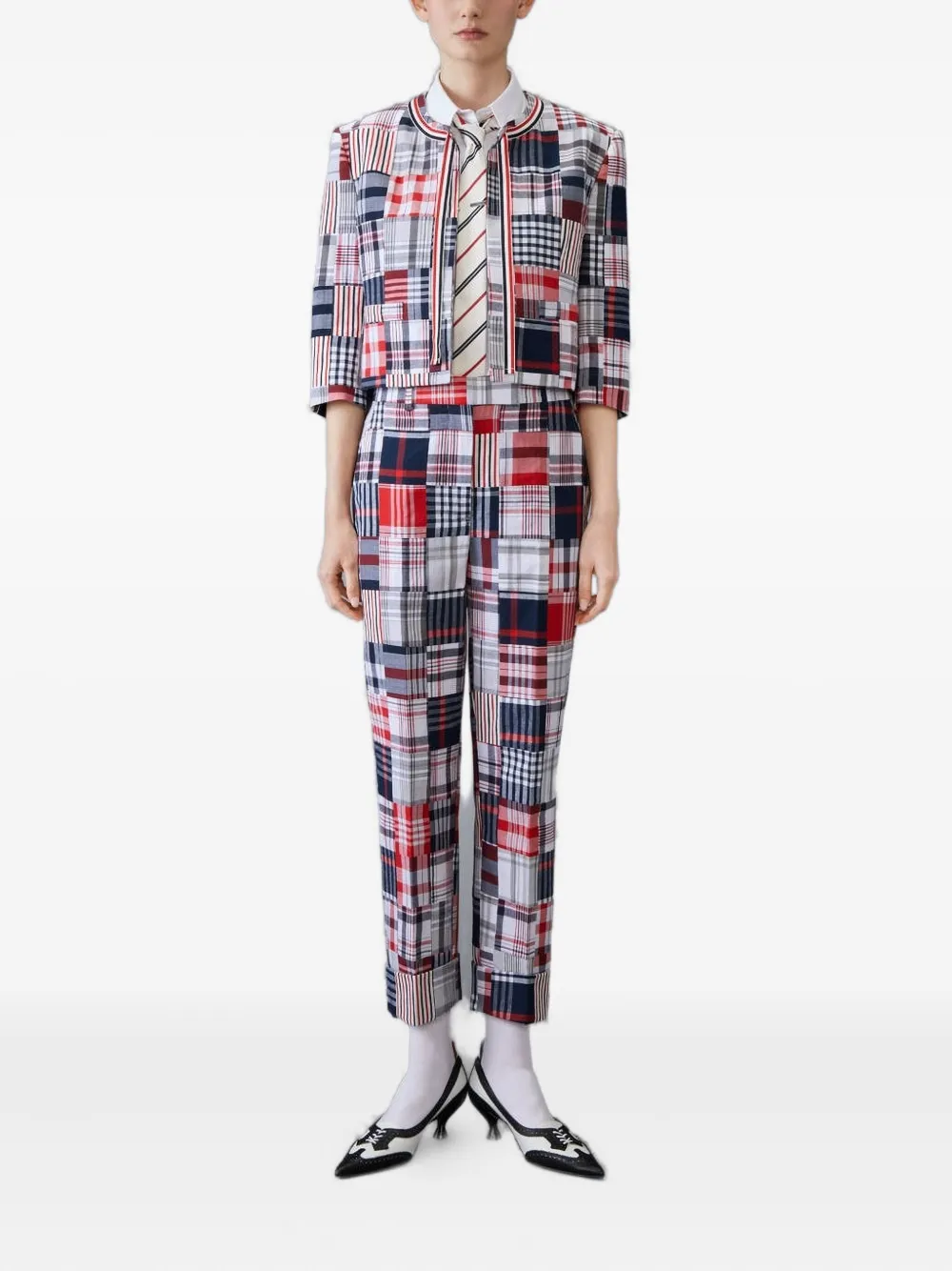 Thom Browne Vest met patchwork Blauw