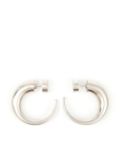 MM6 Maison Margiela round-flat big hoop earrings - Silver