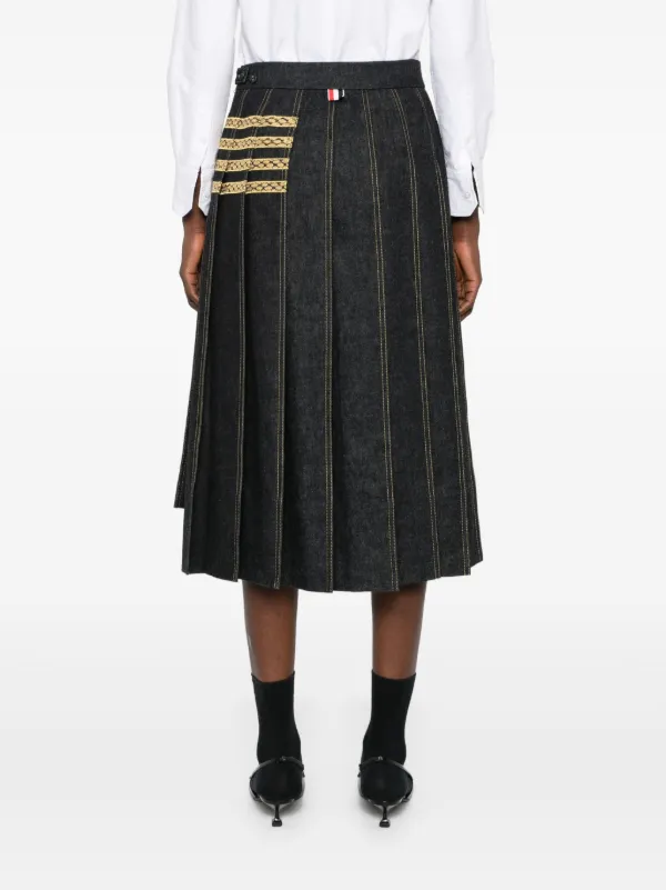 【関税&送料込】Thom Browne Gonna Plissettata Thom Browne Gonna Plissettata | Grigio | FARFETCH IT