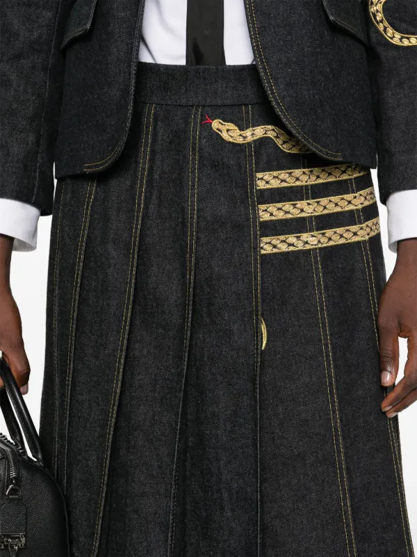 【関税&送料込】Thom Browne Gonna Plissettata Thom Browne Gonna Plissettata | Grigio | FARFETCH IT