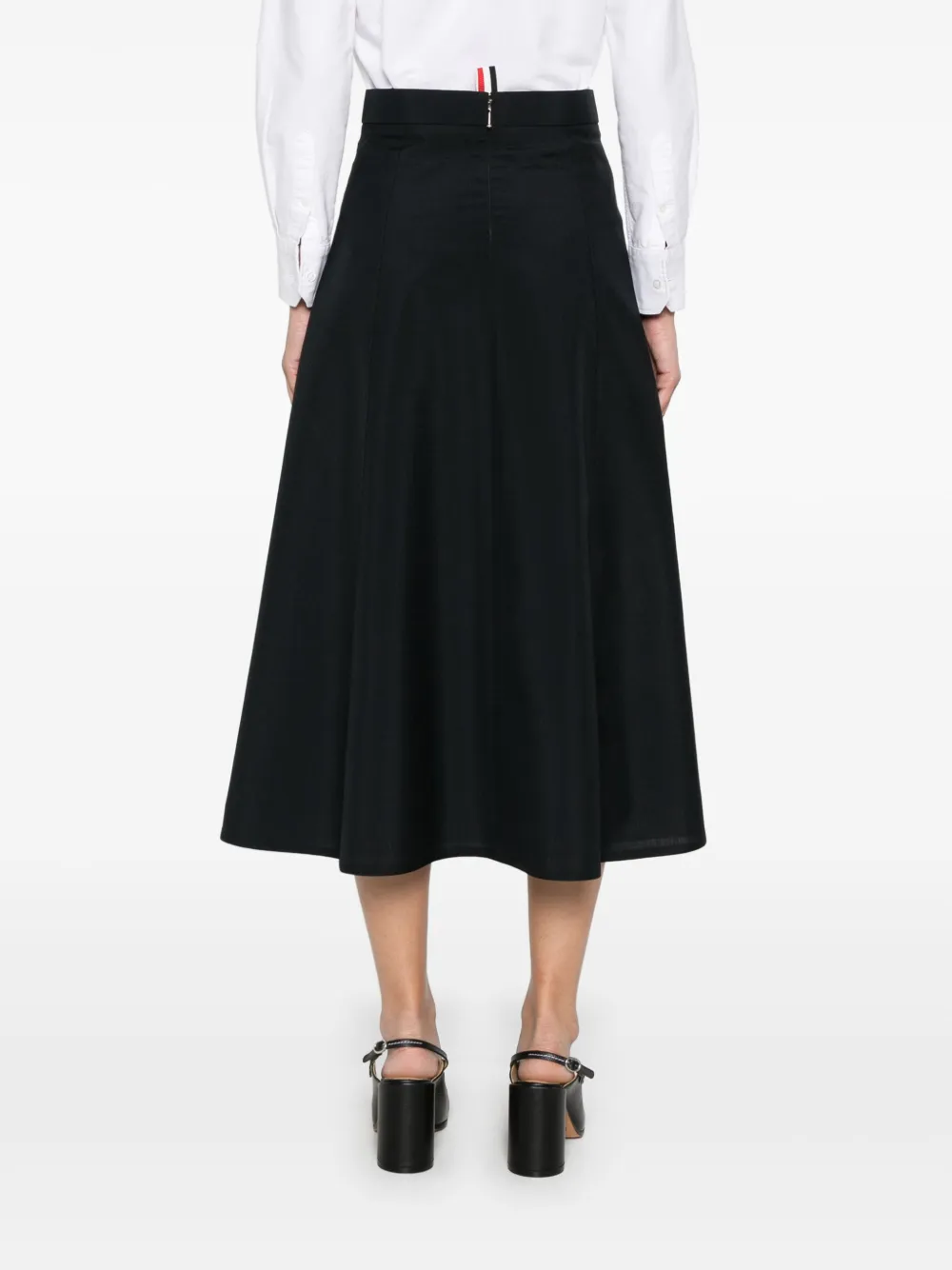 Thom Browne School A-line Skirt In 001 Black