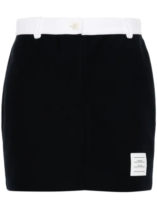 Minijupe à patch logo - Thom Browne - Modalova