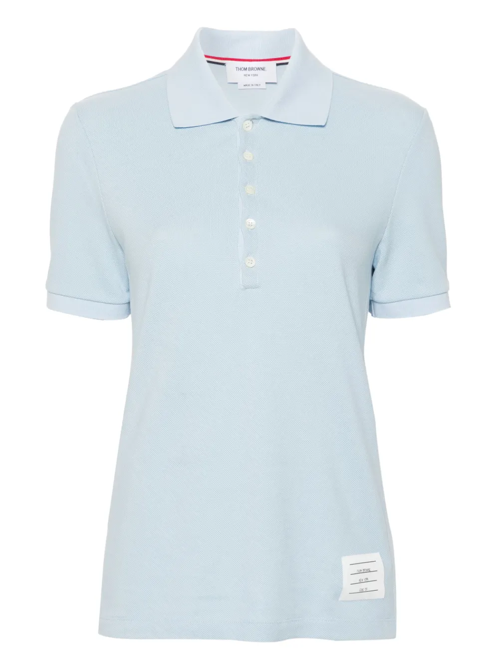 Thom Browne Poloshirt met logopatch Blauw