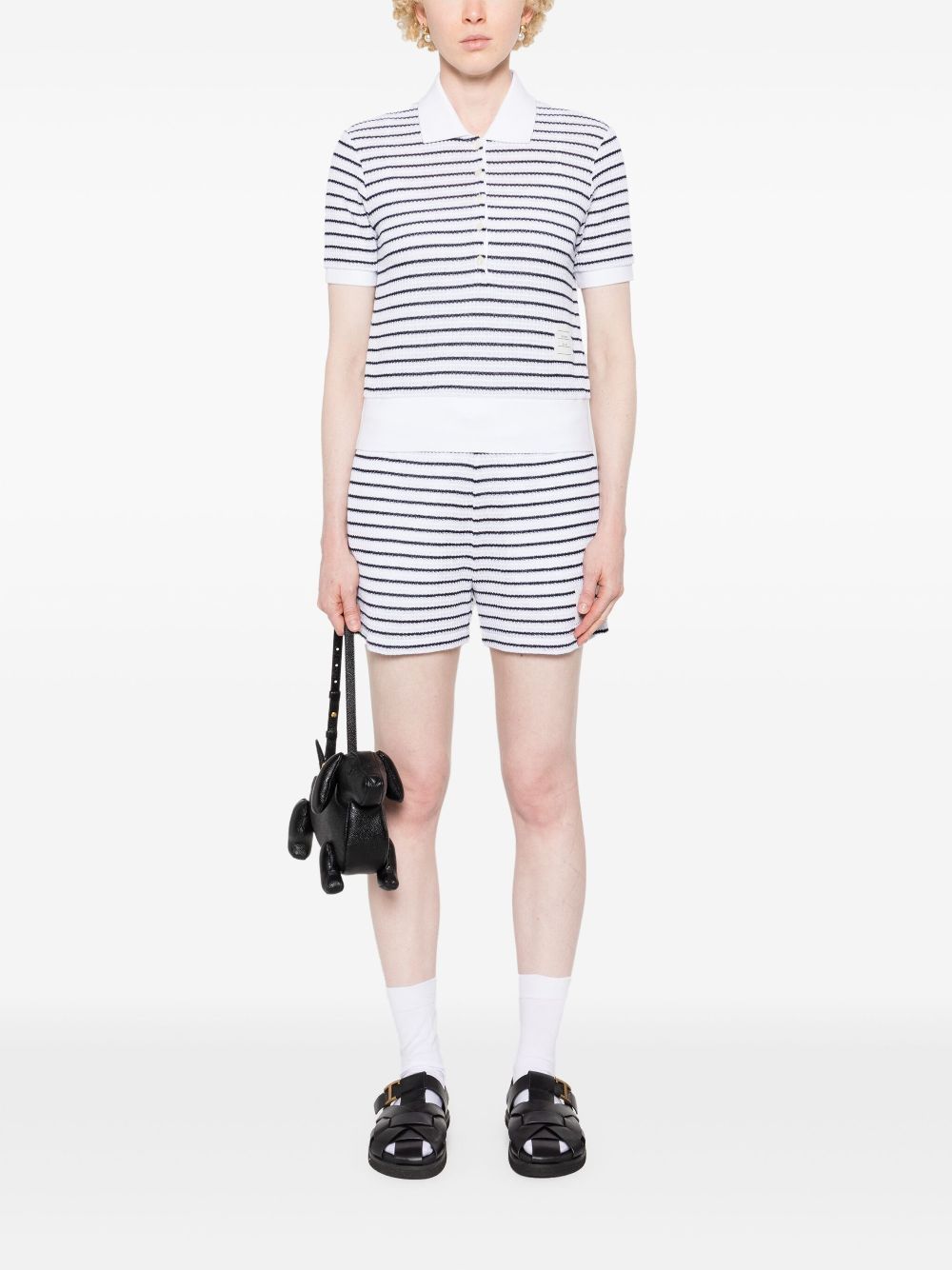 Thom Browne Gestreepte shorts - Wit