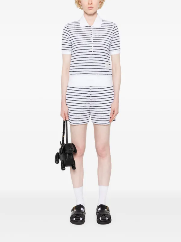 Thom Browne ストライプショートパンツ Thom Browne ストライプ ショートパンツ | ホワイト | FARFETCH JP