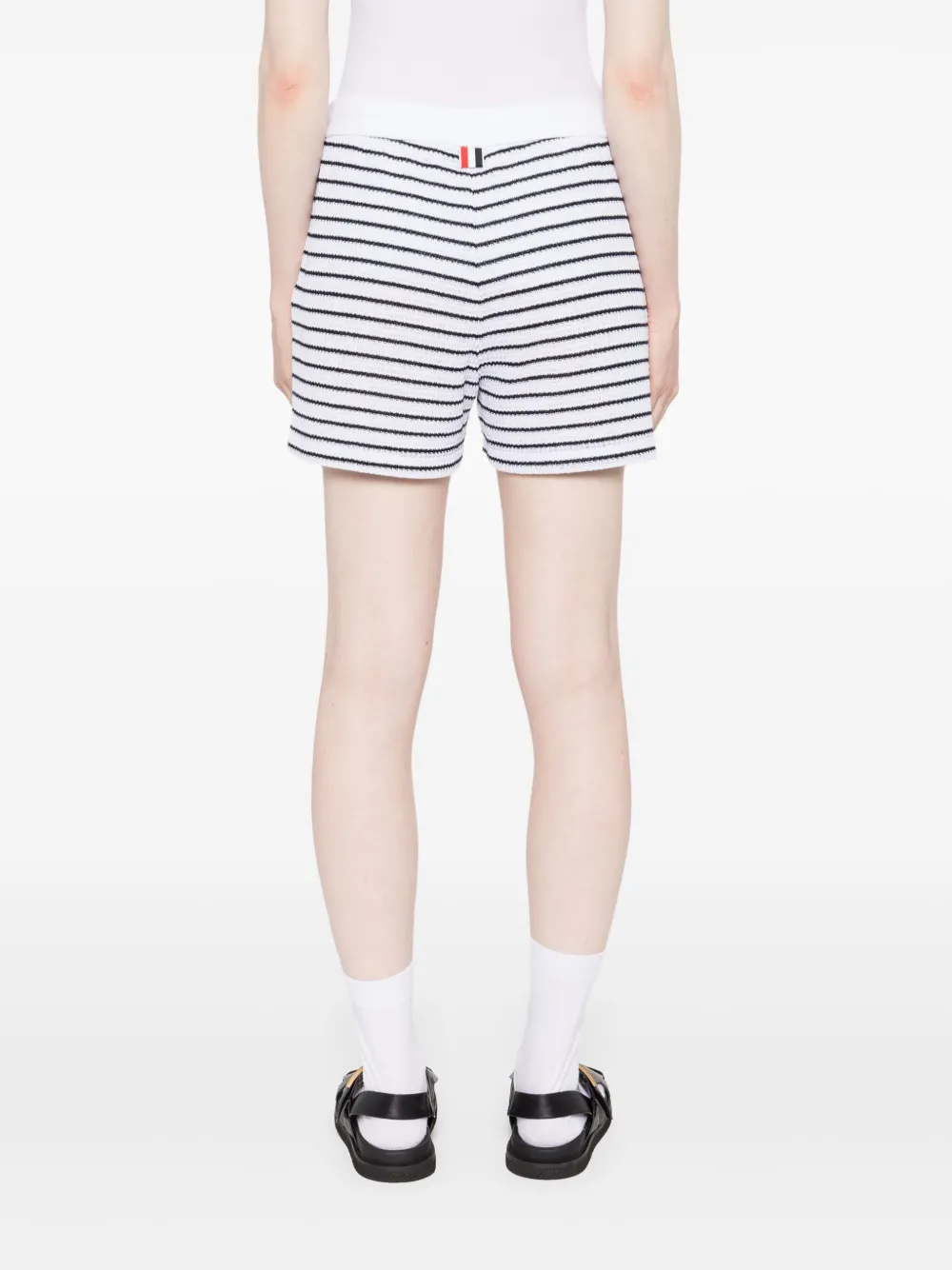 Thom Browne Gestreepte shorts Wit