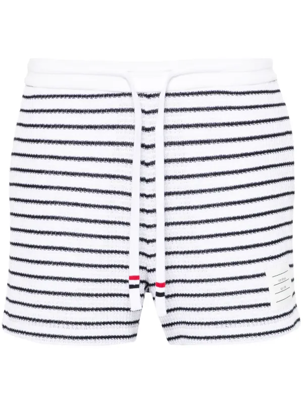 Thom Browne ストライプ ショートパンツ | ホワイト | FARFETCH JP