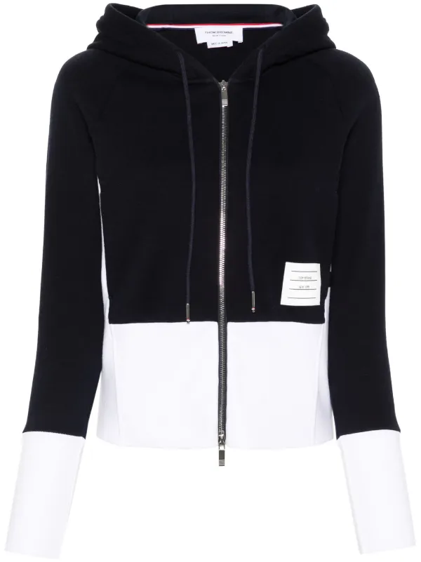 THOM BROWNE 4BAR ジップパーカー　ネイビー　38 THOM BROWNE 4BAR ジップパーカー ネイビー 38 【公式通販】