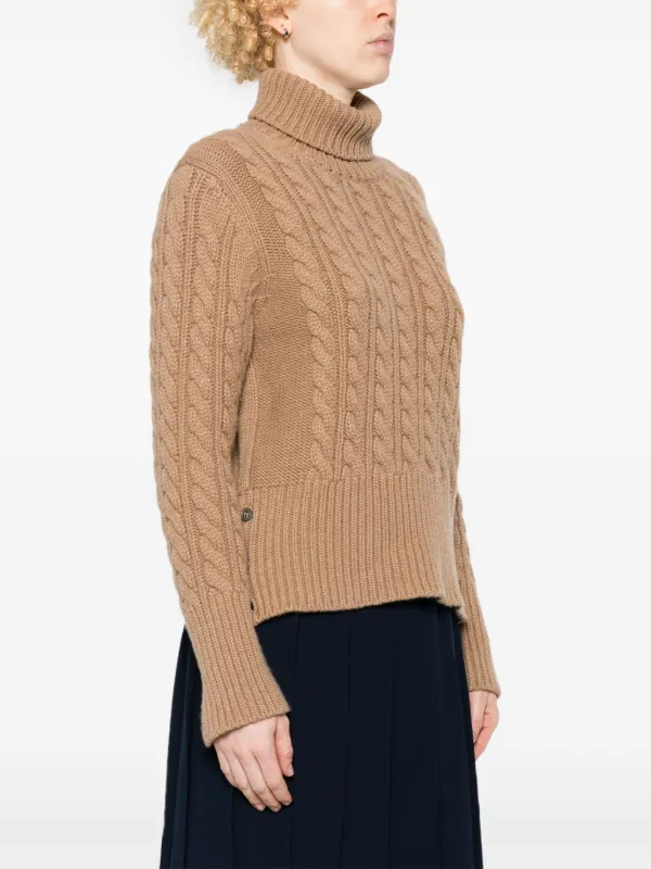 Thom Browne ケーブルニット カシミアセーター | ブラウン | FARFETCH JP