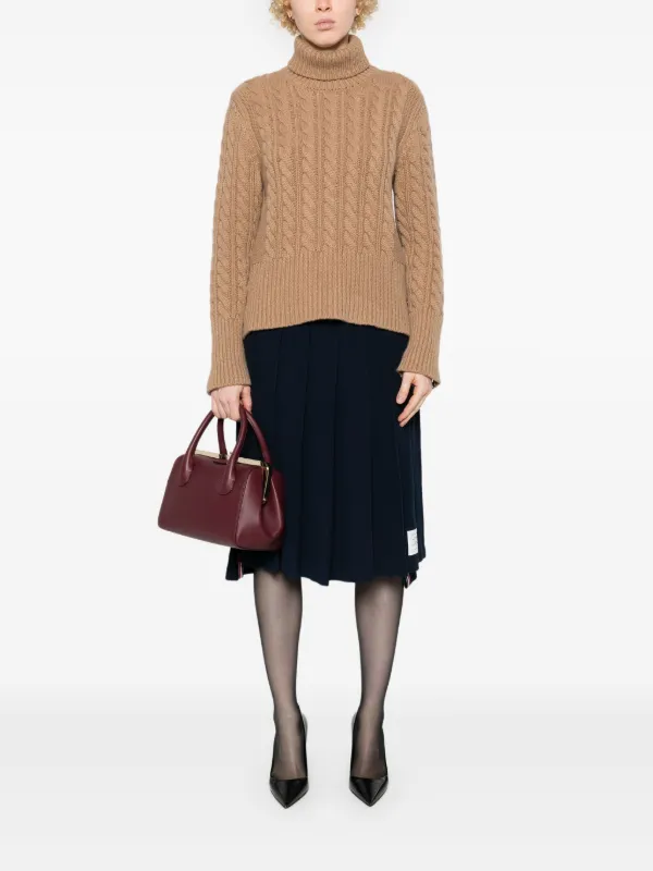 Thom Browne ケーブルニット カシミアセーター | ブラウン | FARFETCH JP