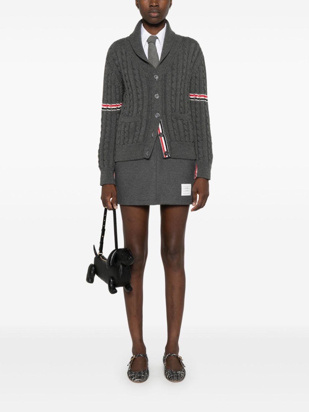 Thom Browne Kabelgebreid vest - Grijs