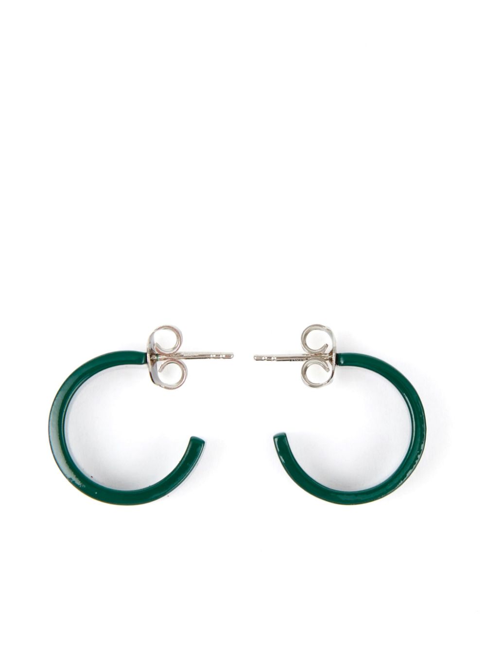 MM6 Maison Margiela Minimal logo 8mm earrings - Green