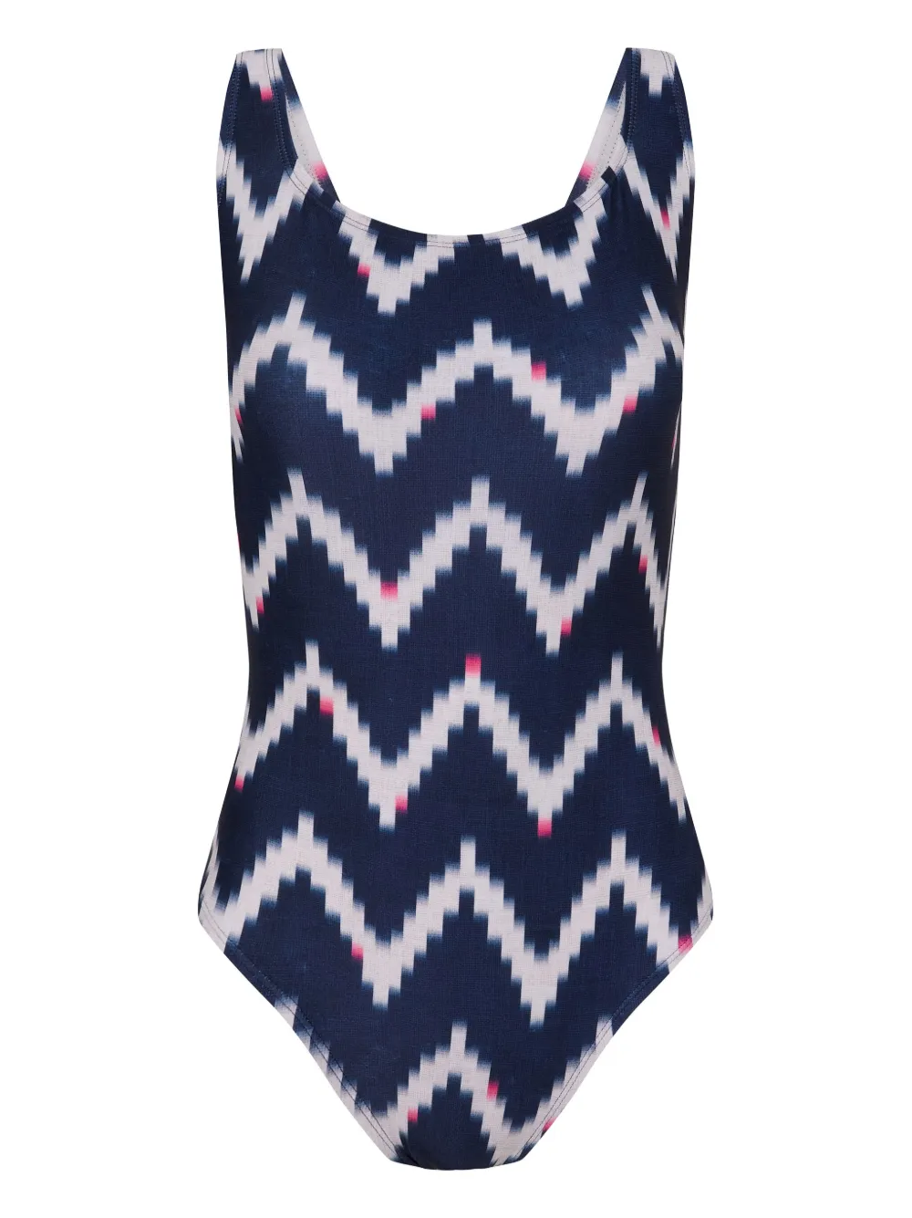 chevron-print swimsuit