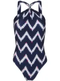 Lenny Niemeyer chevron-print swimsuit - Blue