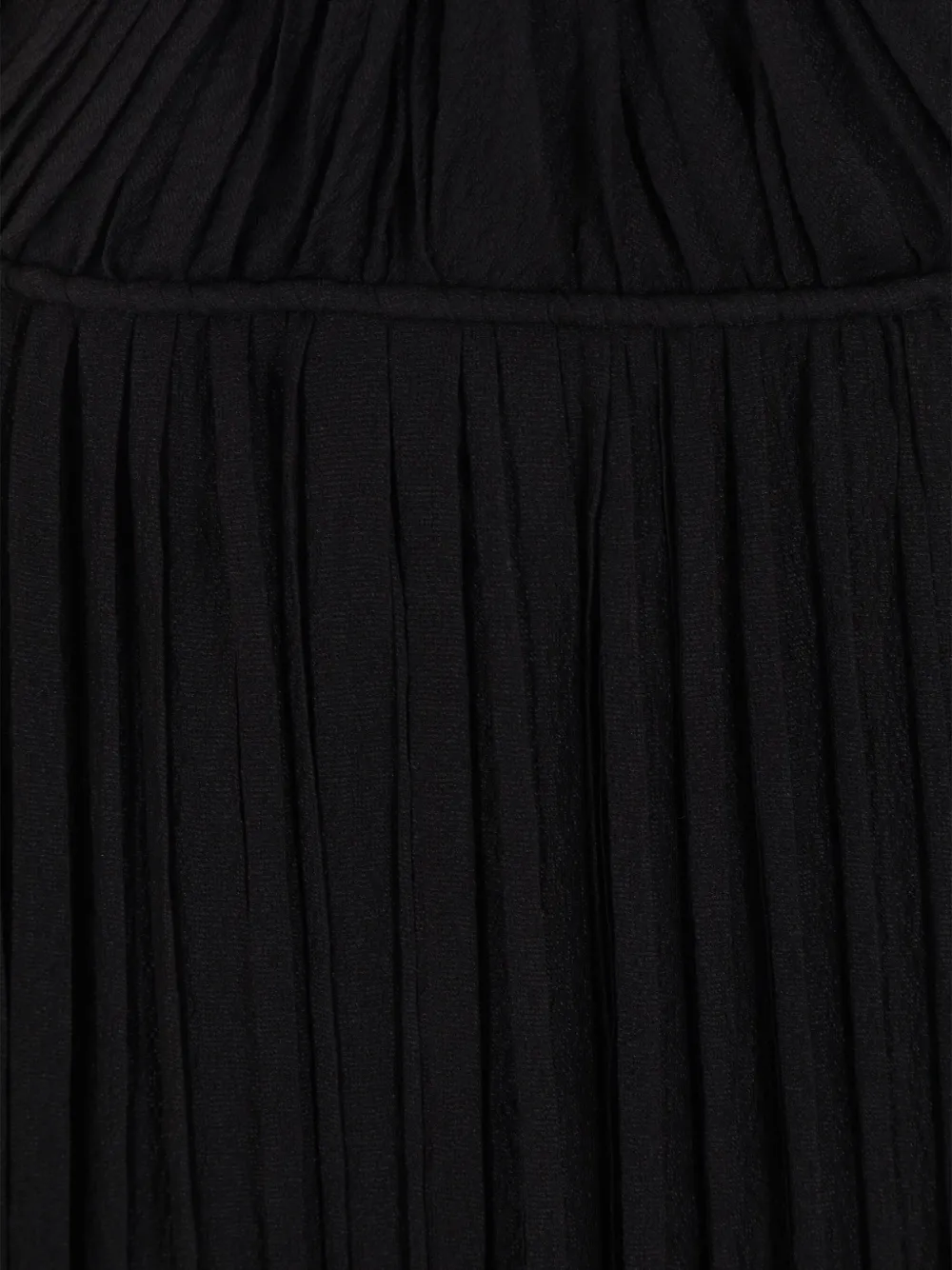 Chloé Off-shoulder Pleated Midi Dress In Black