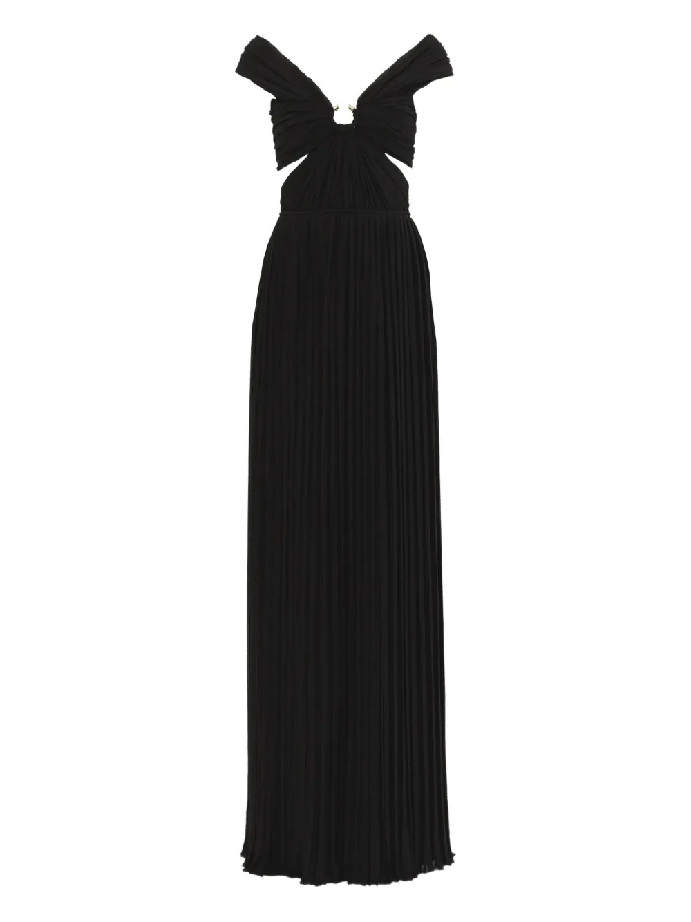 Chloé off-shoulder pleated midi dress | Black | Image 1