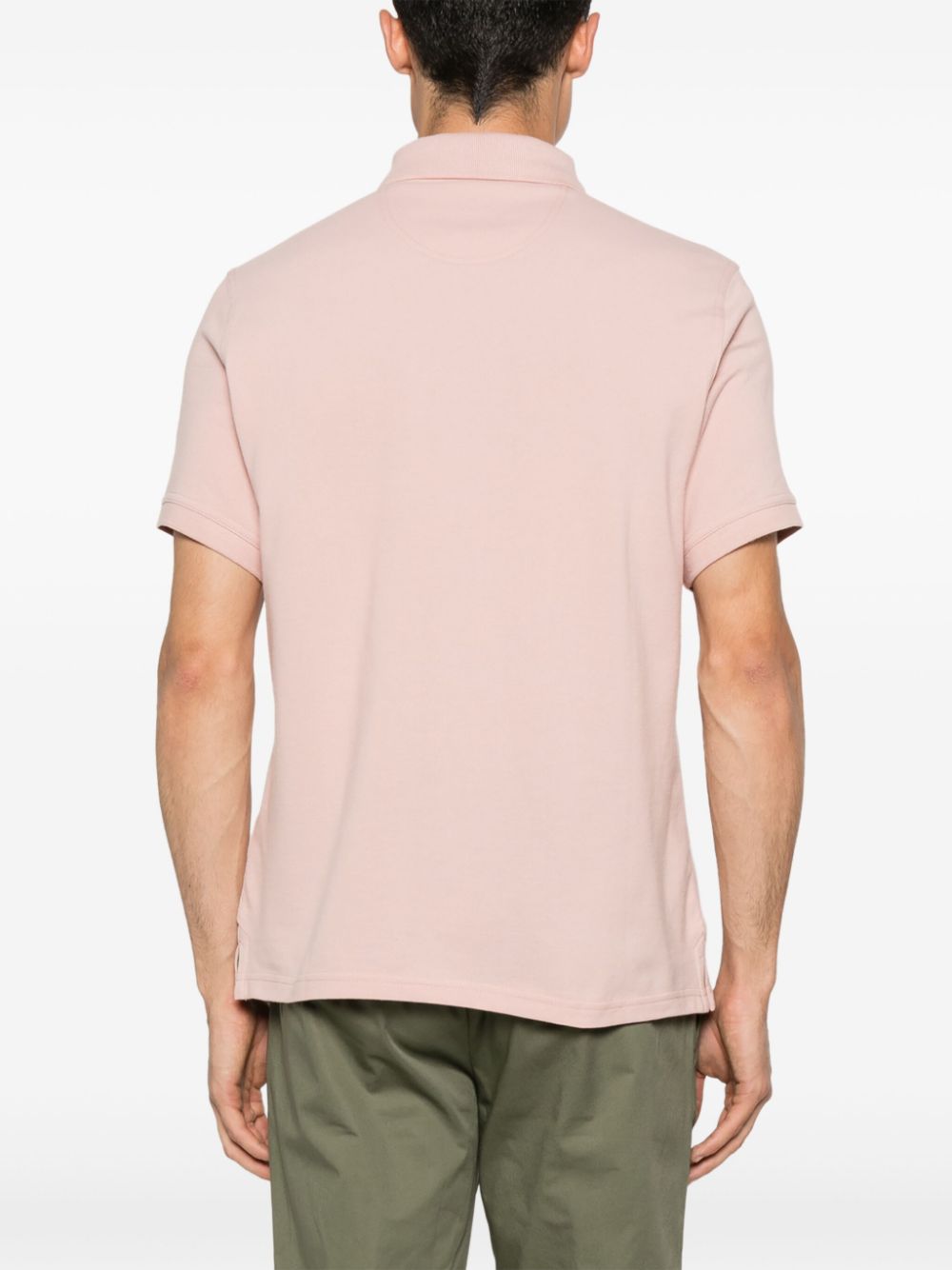 Shop Barbour Logo-embroidered Polo Shirt In Pink