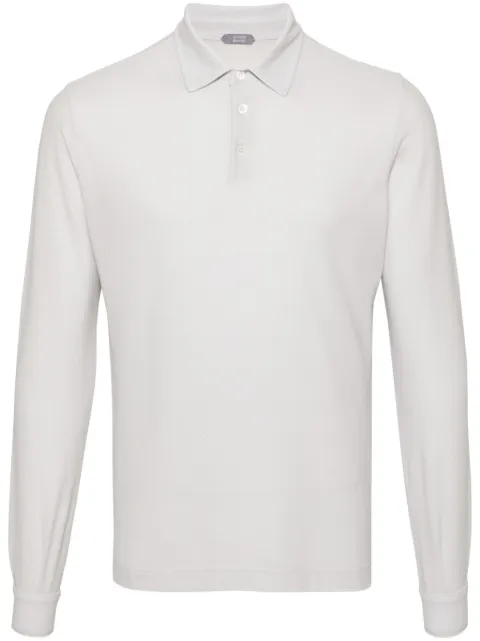 Zanone long-sleeve cotton polo shirt
