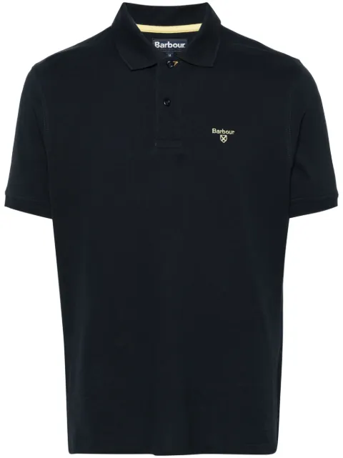 Barbour playera tipo polo con logo bordado