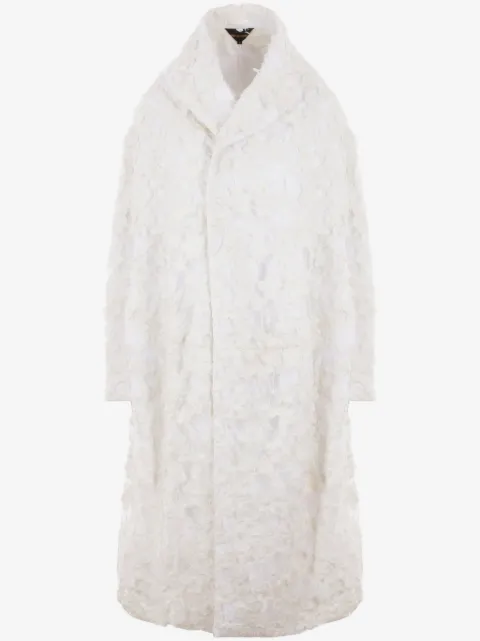 Comme Des Garçons distressed-lace long coat