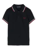 Fred Perry Kids logo-embroidered polo shirt - Blue