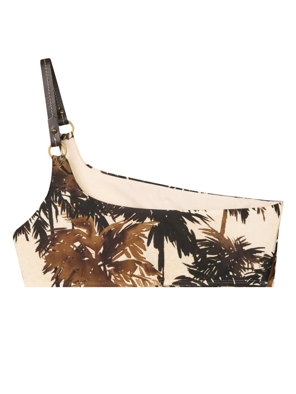 Lenny Niemeyer Asymmetrische bikinitop met print - Beige
