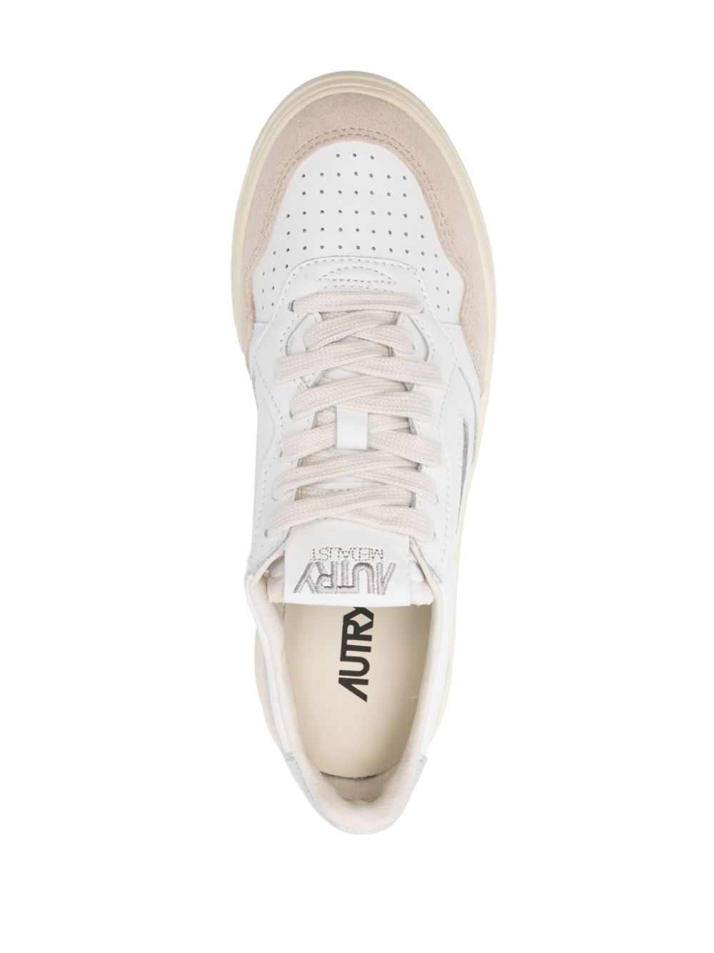 Shop Autry Medalist Panelled Sneakers In White