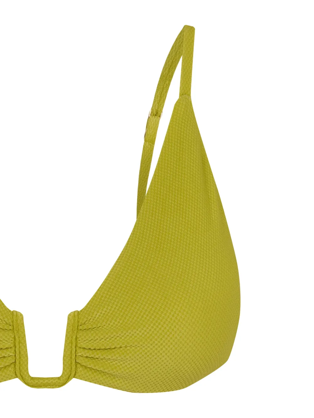 Lenny Niemeyer Triangel bikinitop met gesmockt detail - Groen