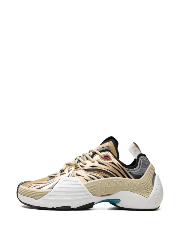 Lanvin Flash X Gold sneakers men Rubber Fabric Polyurethane 40