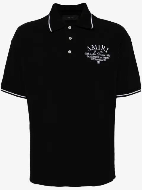 AMIRI logo-embroidered cotton polo shirt