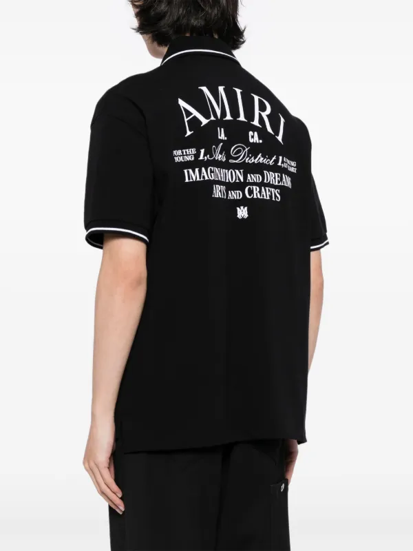 AMIRI ロゴ ポロシャツ | ブラック | FARFETCH JP