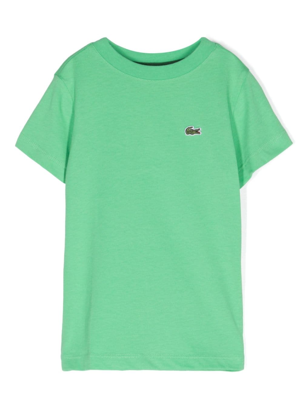 Lacoste Kids' Logo-embroidered Cotton T-shirt In Green