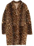 Yves Salomon printed lacon-lambskin coat - Brown