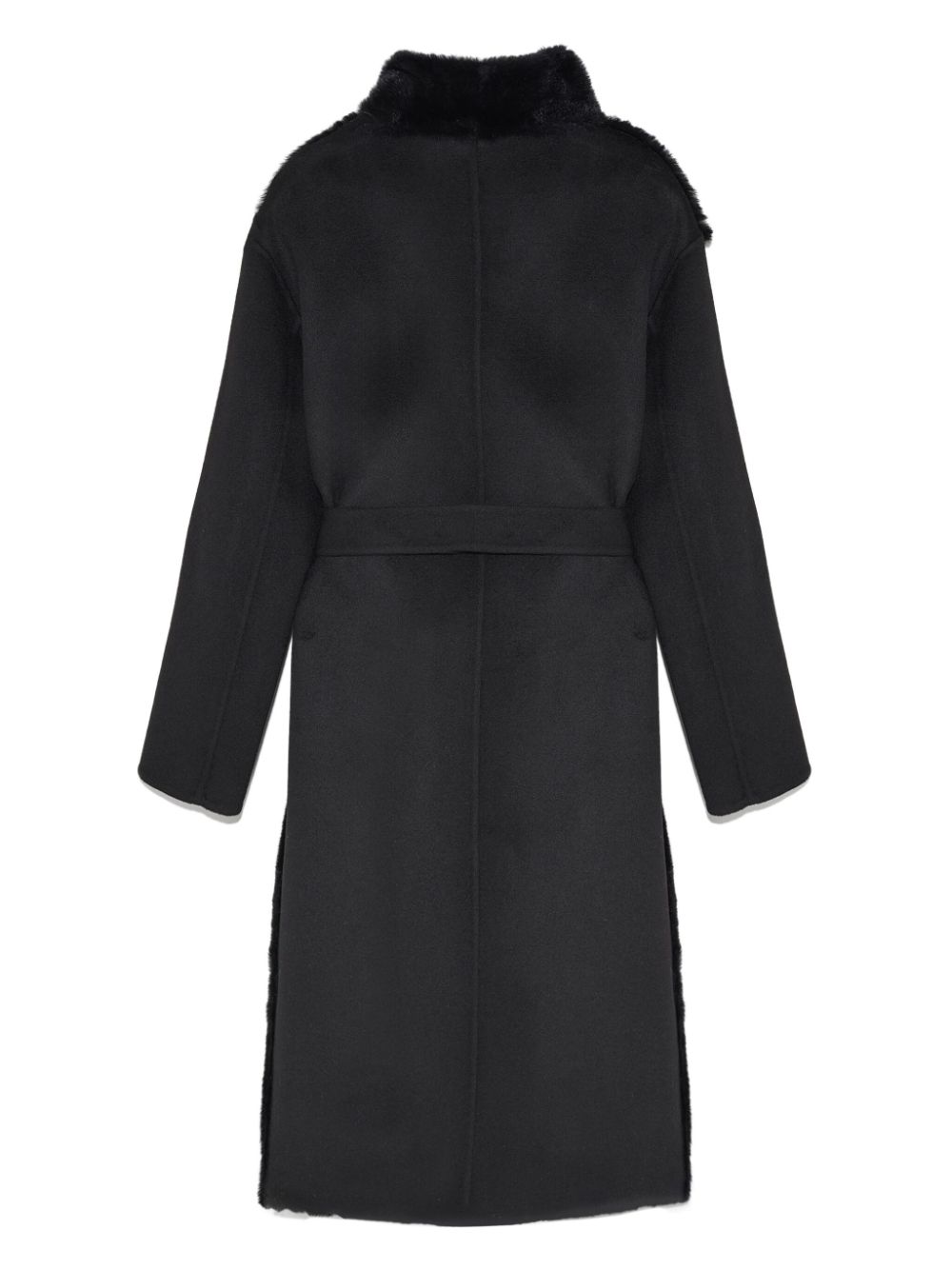 Yves Salomon double-sided lacon-lambskin coat - Zwart