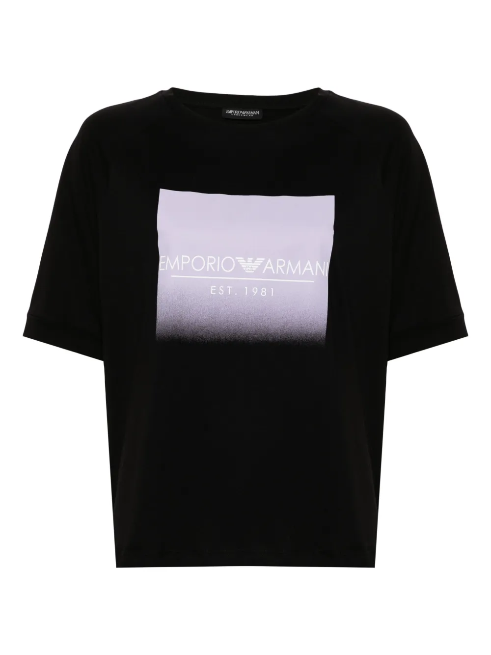 Emporio Armani T-shirt met logoprint Zwart