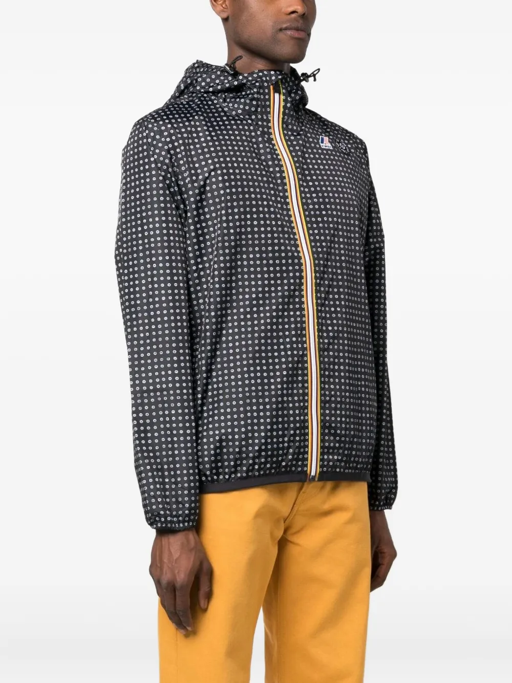 10 CORSO COMO x K-Way Le Vrai 3.0 Claude jack met logoprint en capuchon Zwart