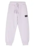 Dolce & Gabbana Kids logo-patch cotton track pants - Purple
