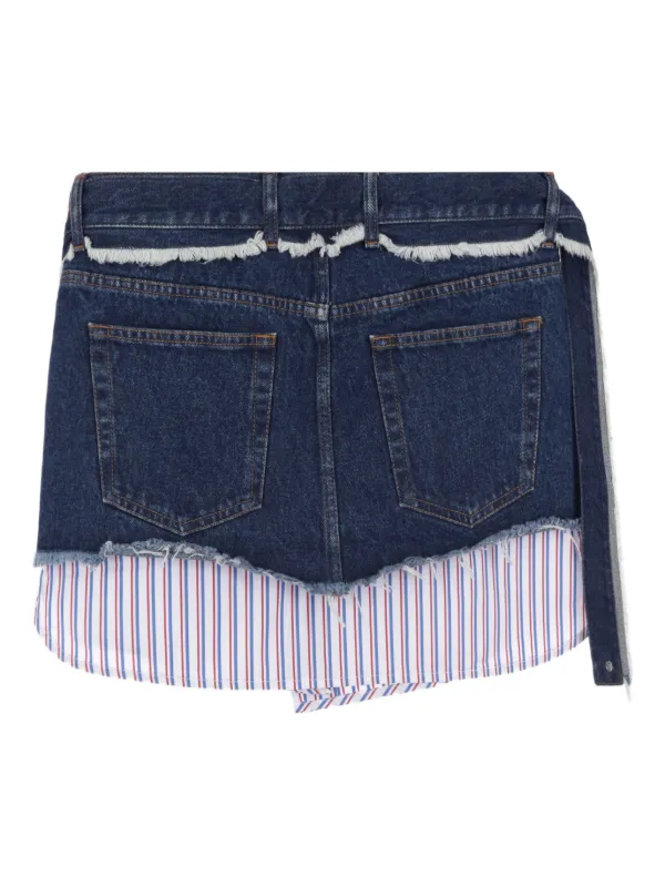 MERYLL ROGGE メリルロッゲ デニム パンツ風 スカート 38 MERYLL ROGGE ベルテッド デニムスカート | ブルー | FARFETCH JP