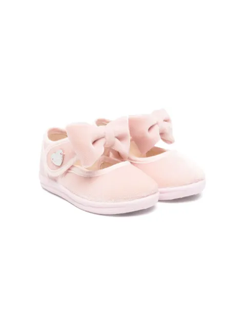 Monnalisa bow-detail ballerina shoes