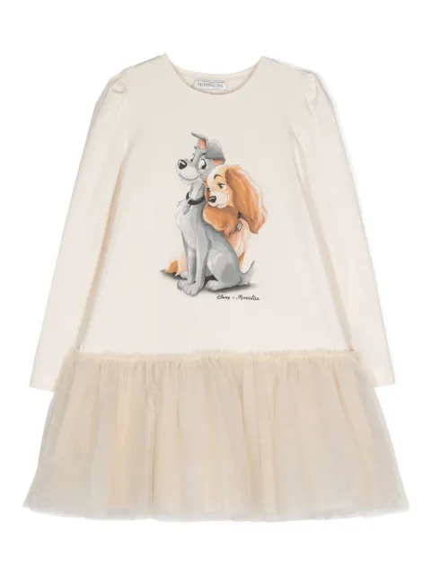 Monnalisa vestido acampanado con estampado gráfico de MONNALISA x Disney
