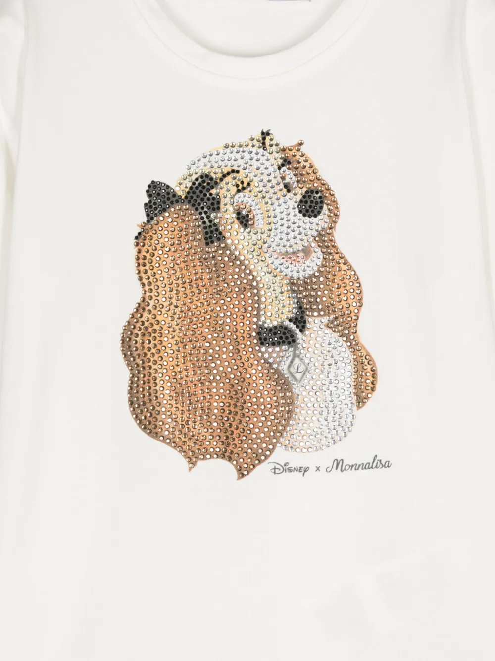 MONNALISA X DISNEY RHINESTONE-EMBELLISHED T-SHIRT