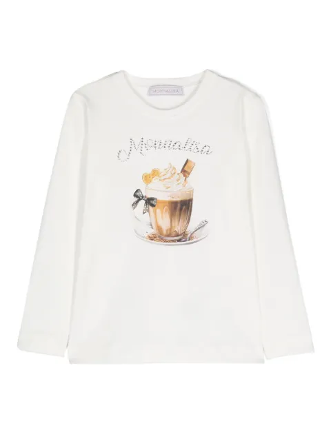 Monnalisa Chocolate Cup graphic-print T-shirt 