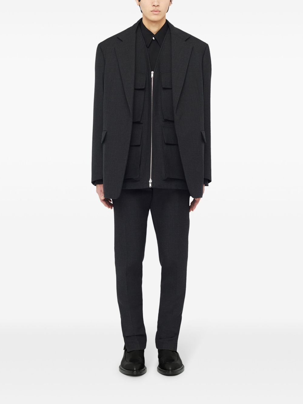 Jil Sander Twill blazer - Zwart