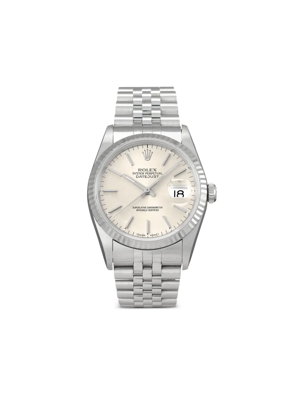 Pre-owned Rolex  Datejust 36mm In Neutrals